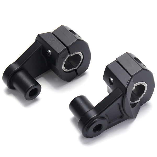 7/8 inch 22mm Motorcycle Handlebar Riser Handle Fat Bar Mount Clamps Bracket Black Aluminum