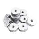 10Pcs M3 Hand Knurled Thumb Aluminum Alloy Screw Nut Spacer Flat Washer