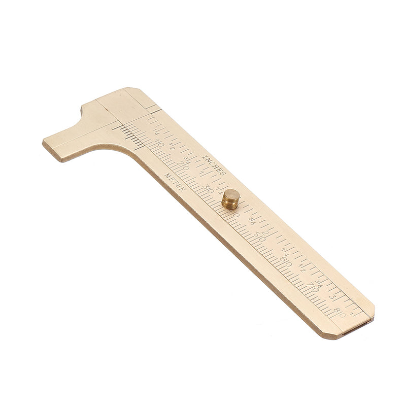 80mm Double Scale Mini Brass Sliding Gauge Vernier Caliper Pocket Measuring Tool