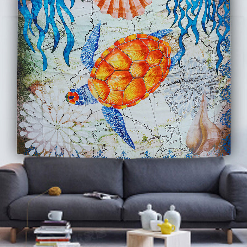 Sea Turtle Hanging Wall Tapestry Home Decorative Tapete Bedroom Blanket Table Cloth Yoga Mat