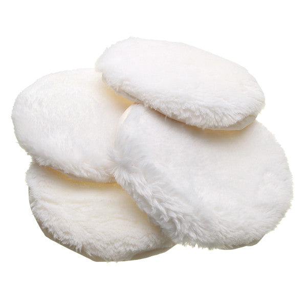 5pcs 7 Inch Polished Soft Wool Bonnet with Attachment Wheel Pad Polishing Tool