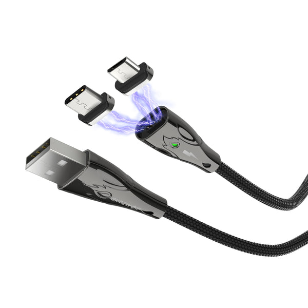 BlitzWolf BW-TC20 3A Magnetic Type C/Micro USB Nylon Data Cable 1m/1.8m for Huawei P30 Pro Mate 30 5G Xiaomi Mi9 9Pro Oneplus 7T S10+ Note 10