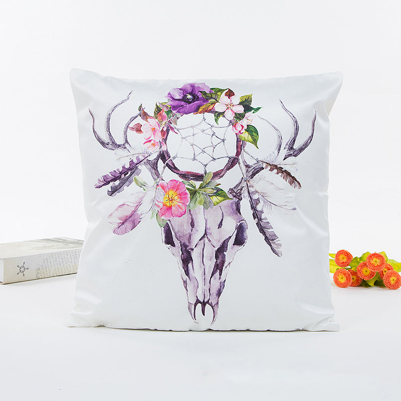 Satin Simulation Silk Dream Catcher Pillow Case Sofa Home Decor Cushion Cover