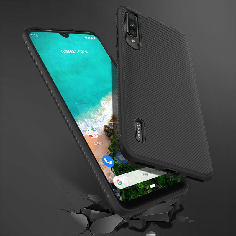 Bakeey Carbon Fiber Texture Slim Soft Silicone Shockproof Protective Case for Xiaomi Mi 9 Lite / Xiaomi Mi CC9