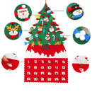 Felt DIY Christmas Tree Advent Calendar Children Craft Toy Hanging Decorations