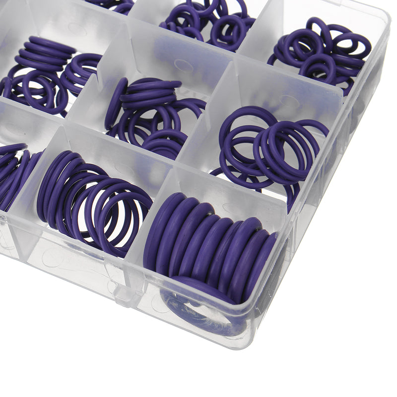 270pcs 18 Sizes Rubber Ring Hydraulic Nitrile Seals Purple Rubber O Ring Assortment Kit