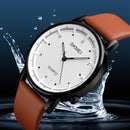 SKMEI 1210 Fashion Watch Simple Style Leather Strap Casual Unisex Quartz Analog Wrist Watch