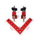 Drillpro Woodworking Aluminum Alloy 100-140mm Adjustable Precision Clamping Square Set with Scale Machinist Square Positioning Right Angle Clamping Measure