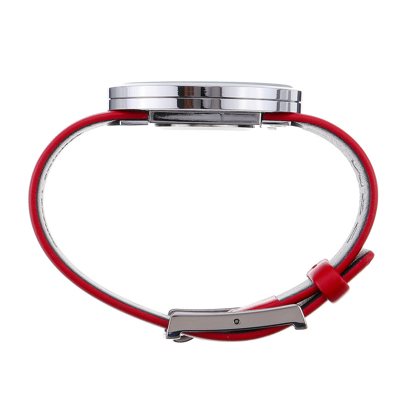 DOM Creative Ring Case Women Luxury Leather Strap Waterproof Quartz Watch