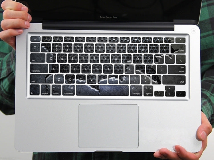 PAG Fragmentary Steel Plate PVC Keyboard Bubble Free Self-adhesive Decal For Macbook Pro 13 15 Inch
