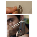 8 In 1 EDC Hair Clip Ruler Cutter Screwdriver Gear Keychain Pocket Utility Survive Tool Multifunction Stainless Steel
