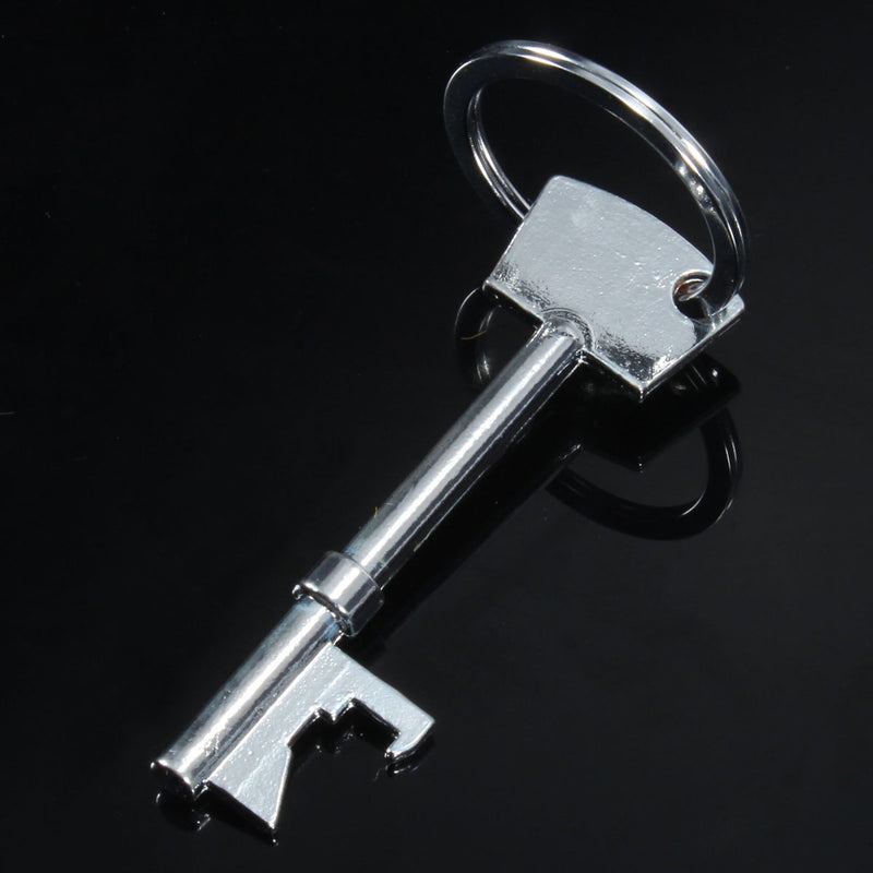 Key Shaped Bottle Opener Ring Keyring Chain Keychain Metal Beer Bar Tool