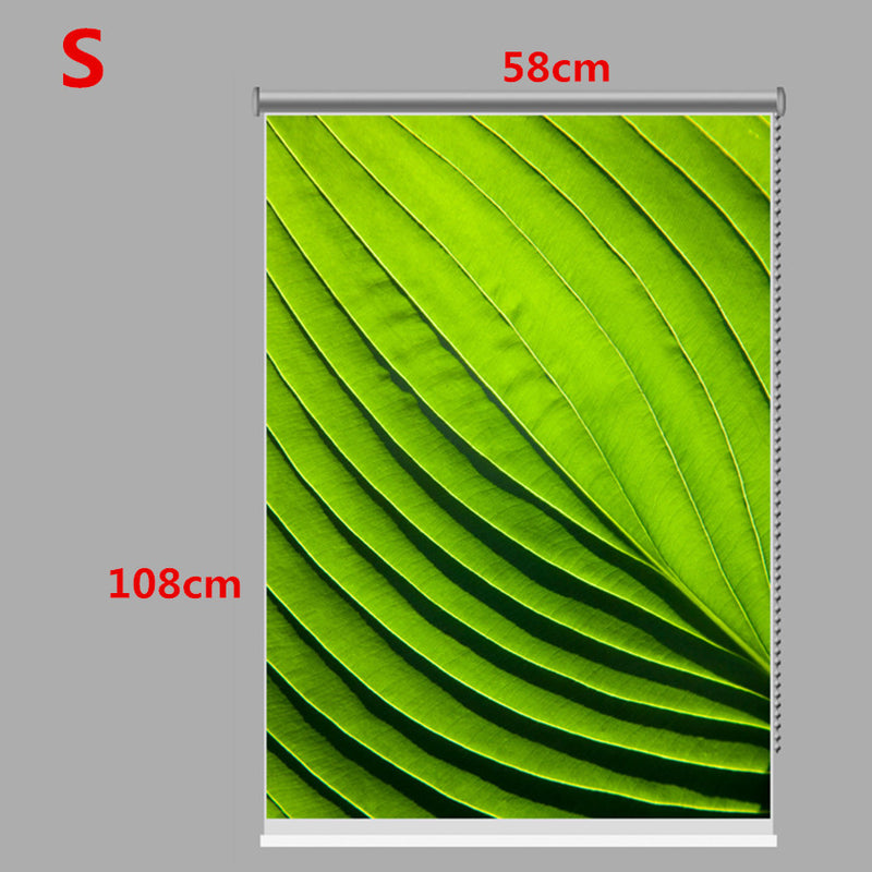 PAG Green Leaf Wall Decor Window Curtain Roller Shutters Print Painting Roller Blind Background