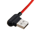 1M 90 Degree 2.4A Breathing Light Micro USB Fast Charging Data Cable For Smartphone Tablet