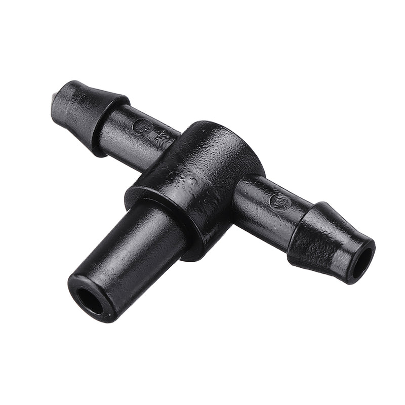 50Pcs Garden Hose Sprinkler Tee Connector Micro Drip Irrigation 4/7mm Pipe Barbed Connector Watering System Pipe Barbed Connection Part