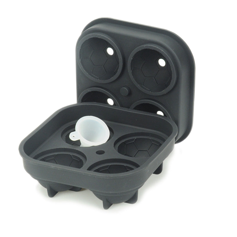 1PC Football Series 4 Compartments Ice Mold Shape Tray Shape 3D Ice-cream Mold Ice Mold