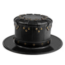 Steampunk Leather Hat Plague Doctor Black Cap Carnaval Festivals Party Halloween