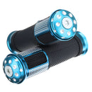 Pair 7/8 22mm Motorcycle Hand Grip Bar Motor Bike Handlebar Aluminum Rubber