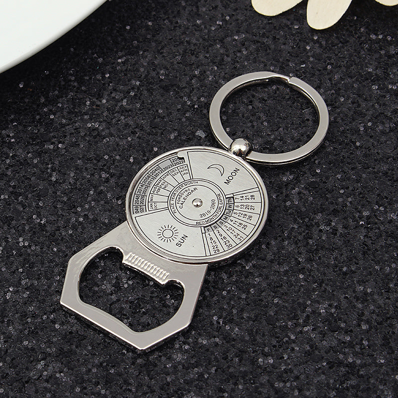 Multifunction Keychain Bottle Opener 2010 to 2060 Calendar Metal Key Chain