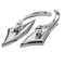 Chrome Motorcycle Rearview Mirrors Chopper Bobber Spear Blade Custom For Harley