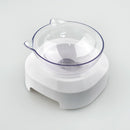 Pet Cat Food Feeder Feeding Bowl With Holder Dog White Elevated Water Bowl