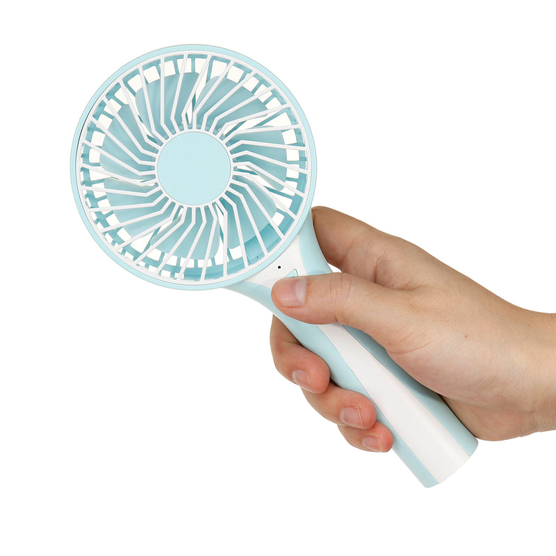 2 In 1 Portable Mini Handheld Desktop USB Fan 3 Modes Wind Speed Air Cooling Fan Outdoor Travel