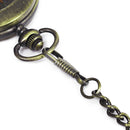 JIJIA JX015 Blue Gem Striped Appearance Mechanical Watch Pocket Watch