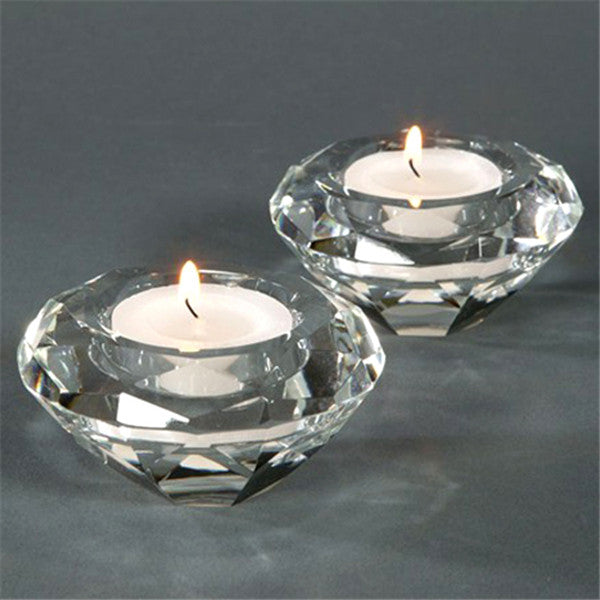 Glass Crystal Candelabra Candleholders Stand Tea Light Candle Stick Wedding Home Decor Gift