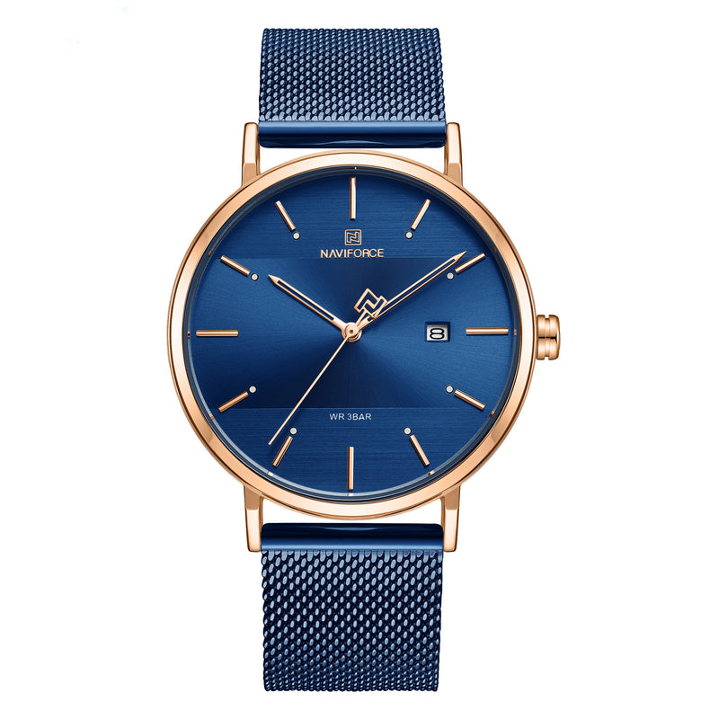 NAVIFORCE 3008 Stainless Steel Band Quartz Watch Casual Style Waterproof Men Watch