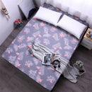 Polyester Mattress Protector Pink Flamingo Bed Cover Air-Permeable & Machine-washable Bed Cover