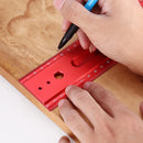RED ARROW 300mm Metric Aluminum Alloy Striaght Ruler Gauge Precision Woodworking Square Measuring Tools