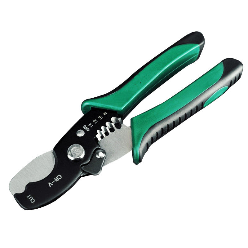 TUOSEN 8inch Wire Stripper Cable Cutting Scissor Stripping Pliers Cutter 1.6-4.0mm Hand Tools