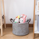 3 Sizes Gray Clothes Laundry Organizer Felt Hamper Toys Storage Baskets Holder Bag