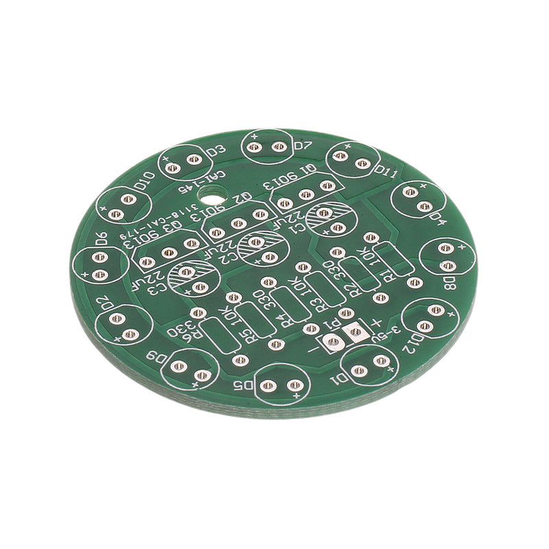 10pcs DIY Electronic Kit Set LED Round Water Light Production Kit for Skill Training Soldering Practice Parts