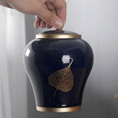Luxurious Gradient Glaze Ceramic Funeral Pet Cremation Urn Memorial Container for Ashes Storage tank