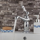 Modern Brass Finish Carving Single Handle Bathroom Kitchen Sink Faucet Mix Tap