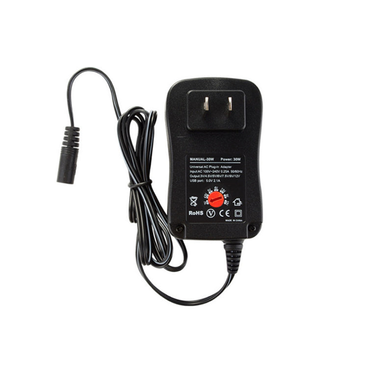 30W 3-12V Regulated Universal Power Adpapter Multi-function Switching Power Supply Power Supply Adapter AC to DC with 6 connectors