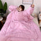 Winter Lazy Quilt With Sleeves Warm Thickened Blankets Washed Quilt 120cm x160cm