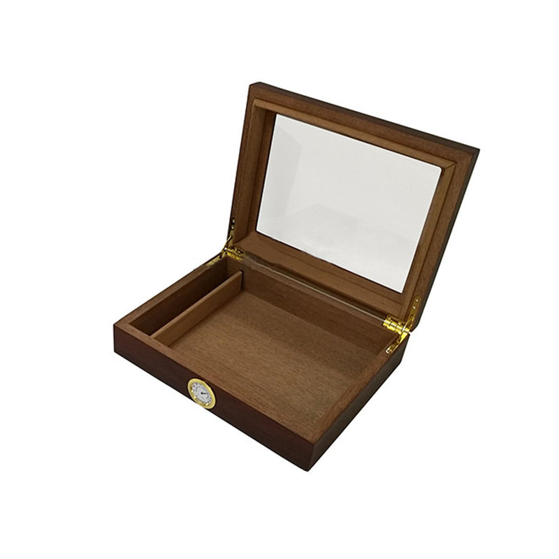 Humidor Box Storage Cedar Wood Wooden Lined Jewelry Box Humidifier Hygrometer