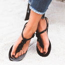 Women's Summer Jelly Flowers Thong Sandals Beach Toe Flip Flops Flats Shoes