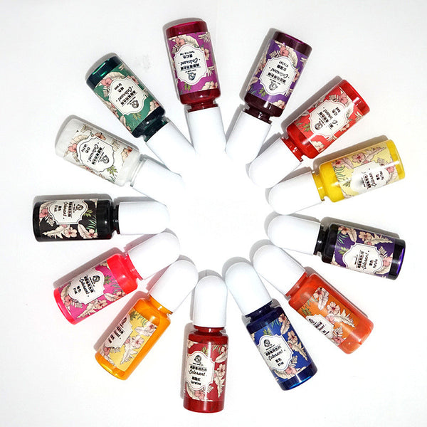 13Pcs Resin Pigment Dye Liquid Silicone Resin Pigment Dye Epoxy Resin Glue