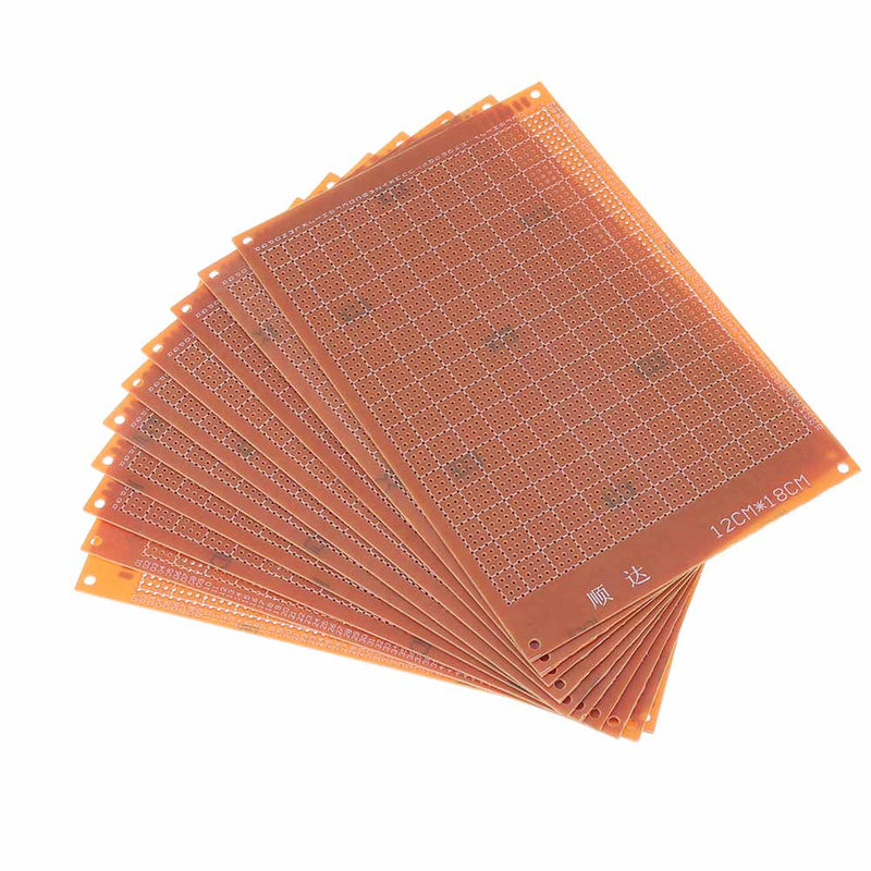 10pcs Universal PCB Board 12x18cm 2.54mm Hole Pitch DIY Prototype Paper Printed Circuit Board Panel Single Sided Board