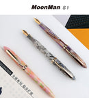 Moonman S1 Acrylic Resin Fountain Pen 0.38 / 0.5mm Nib Writing Signing Ink Pens Office School Stationery Supplies Gift for Friends Families