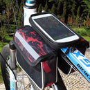 High Capacity 600D Polyester Touch Screen Phones Convenient Bicycle Front Frame Bag Mountain Bike Bag