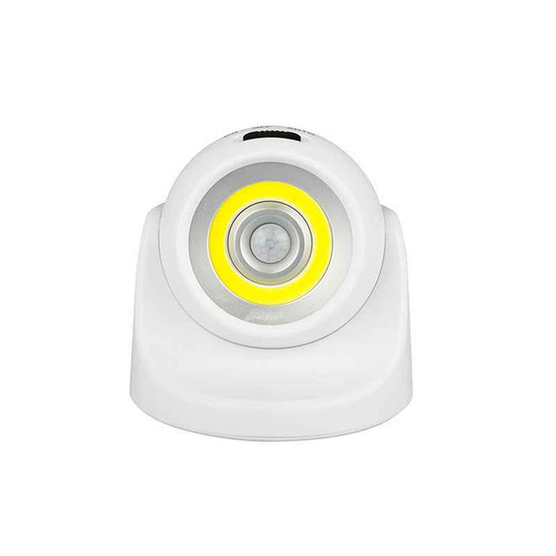 Battery Powered / USB Rechargeable 360 Degree Rotation COB PIR Motion Sensor Night Light Corridor