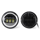 4 Inch 10-32V 2400LM 6000K Motorcycle LED Front Headlight Flood Light IP67 CE Spot Fog Passing Light With Angel Circle Lights