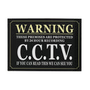 A3 Security Warning Sign Protected By 24 Hour CCTV Security Camera Sign Metal Waterproof Black
