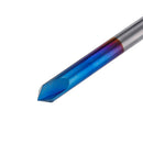 Drillpro 2-12mm 90 Degree Nano Blue Coated Chamfer Mill 2 Flutes CNC Milling Cutter