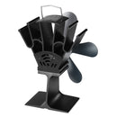 5 Blade Heat Self-Powered Wood Stove Fan Top Log Burner Fireplace Silent Ecofan