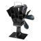 5 Blade Heat Self-Powered Wood Stove Fan Top Log Burner Fireplace Silent Ecofan